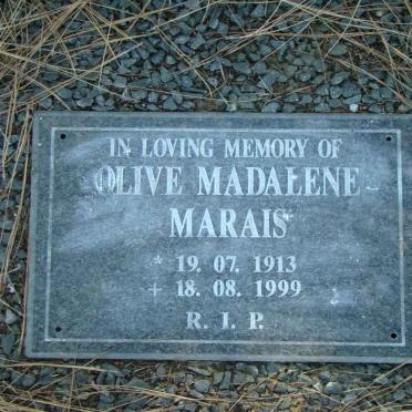 MARAIS Stoffel 1900-1972 &amp; Olive Madalene 1913-1999 