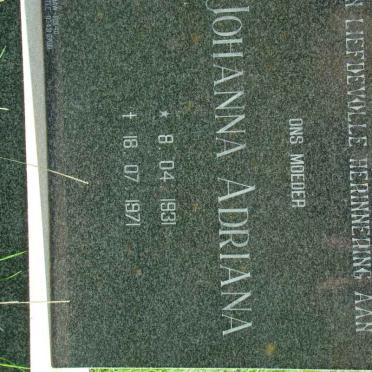 NELL Johanna Adriana 1931-1971