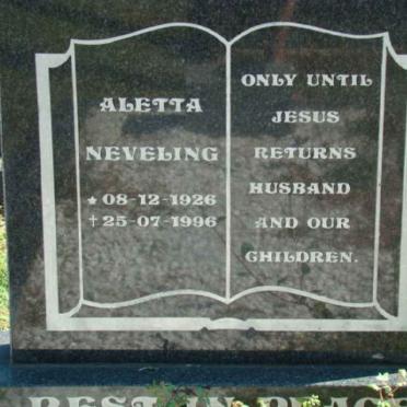NEVELING Aletta 1926-1996