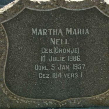NELL Martha Maria nee CRONJE 1886-1957