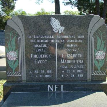 NEL Frederick Evert 1921-1989 &amp; Elizabeth Margretha ELSTADT 1916-1989