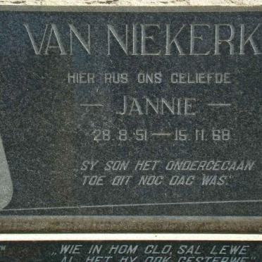 NIEKERK Jannie, van 1951-1968