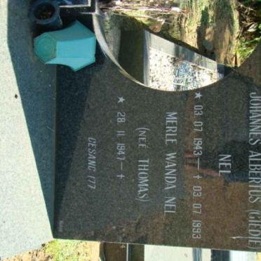 NEL Johannes Albertus 1943-1993 &amp; Merle Wanda THOMAS 1947-