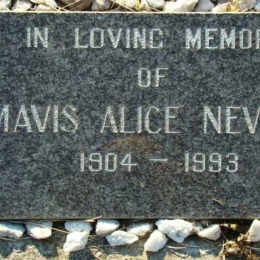 NEVETT Mavis Alice 1904-1993