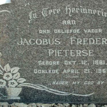 PIETERSE Jacobus Frederick 1881-1965