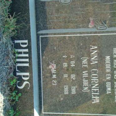 PHILIPS Anna Cornelia nee VILJOEN 1910-1988