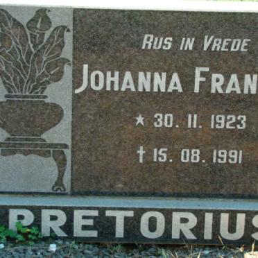 PRETORIUS Johanna Francina 1923-1991