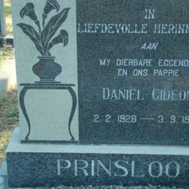 PRINSLOO Daniel Gideon 1928-1976