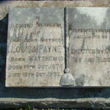 PAYNE Louisa nee MATTHEWS 1876-1953