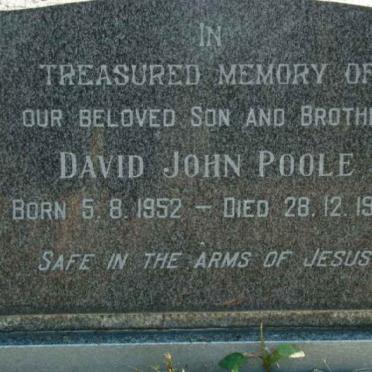 POOLE David John 1952-1973