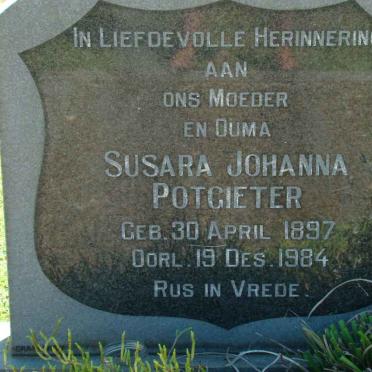 POTGIETER Susara Johanna 1897-1984