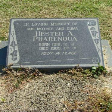 PHARENQUA Hester A. 1916-1985