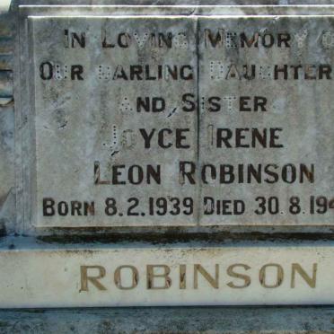 ROBINSON Joyce Irene Leon 1939-1946