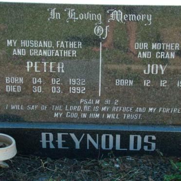 REYNOLDS Peter 1932-1992 &amp; Joy 1935-