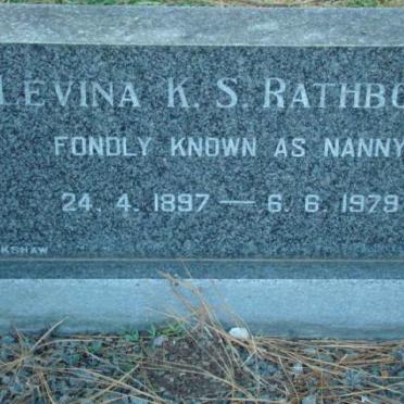 RATHBONE Levina K.S. 1897-1979
