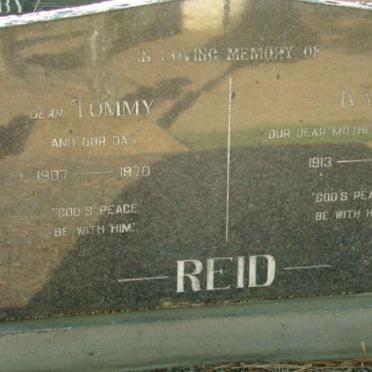 REID Tommy 1907-1970 &amp; Ivy 1913-1991