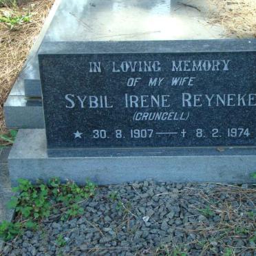 REYNEKE Sybil Irene nee Gruncell 1907-1974