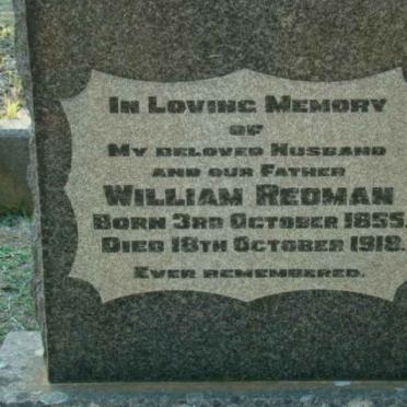 REDMAN William 1855-1918