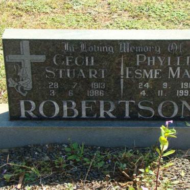 ROBINSON Cecil Stuart 1913-1986 &amp; Phyllis Esme Maud 1916-1997