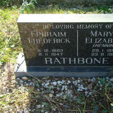 RATHBONE Ephraim Frederick 1883-1947 &amp; Maryna Elizabeth HENNING 1895-1963 