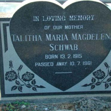 SCHWAB Talitha Maria Magdelena 1915-1961