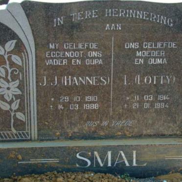 SMAL J.J. 1910-1988 &amp; L. 1914-1994