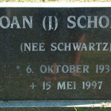 SCHOLTZ Joan J. nee SCHWARTZ 1930-1997
