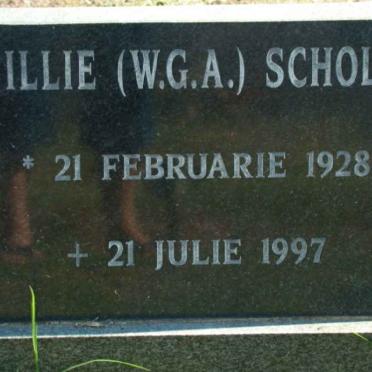 SCHOLTZ W.G.A. 1928-1997