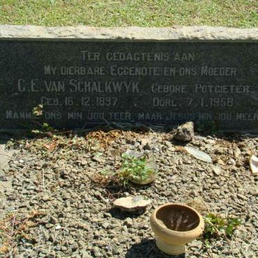 SCHALKWYK C.E., van nee POTGIETER 1897-1958