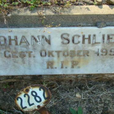 SCHLIERF Johann -1951