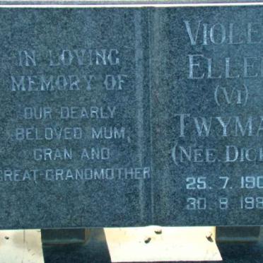 TWYMAN Violet Ellen nee DICKS 1905-1980
