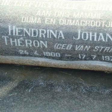 THERON Hendrina Johanna nee VAN STRAATEN 1900-1978