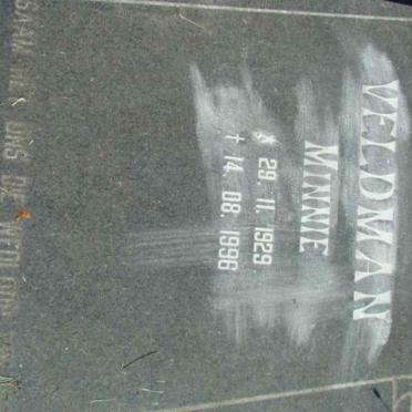 VELDMAN Minnie 1929-1996