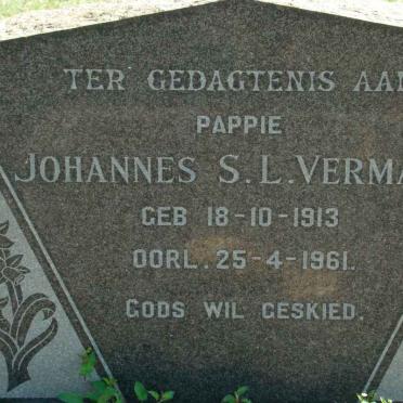 VERMAAK Johannes S.L. 1913-1961