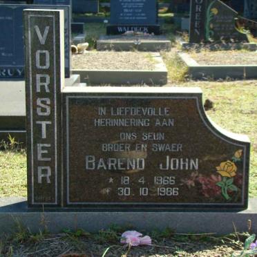 VORSTER Barend John 1966-1986