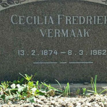 VERMAAK Cecilia Fredrieka 1874-1962