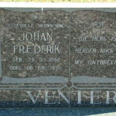 VENTER Johan Frederik 1952-1996