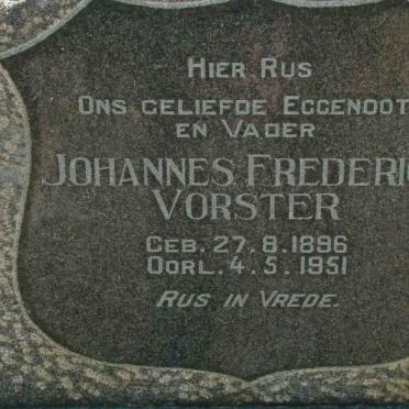 VORSTER Johannes Frederick 1896-1951