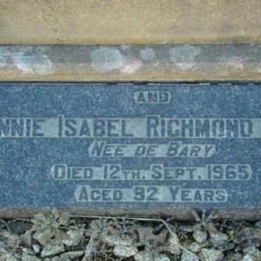 WADE Annie Isabel Richmond nee DE BARY -1965