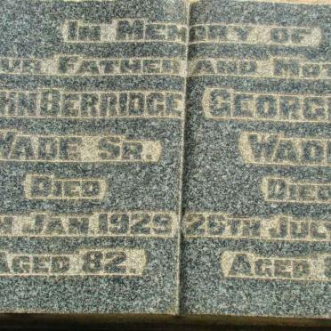 WADE John Berridge -1929 &amp; Georgina -1941