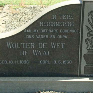WAAL Wouter de Wet, de 1896-1968