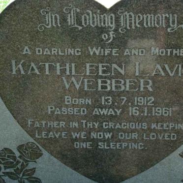 WEBBER Kathleen Lavinia 1912-1961