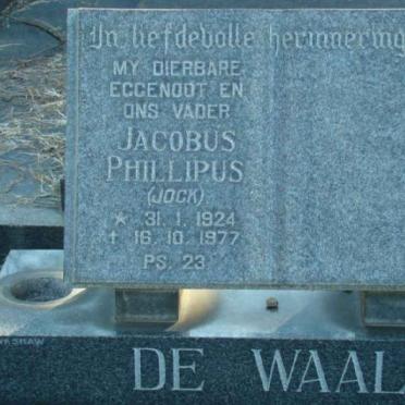 WAAL Jacobus Phillipus, de 1924-1977