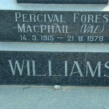 WILLIAMS Percival Fores Macphail 1915-1978
