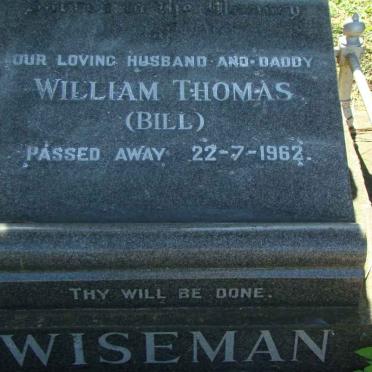 WISEMAN William Thomas -1962