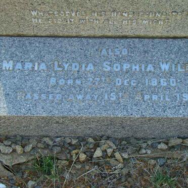 WILLSON Maria Lydia Sophia 1860-1934