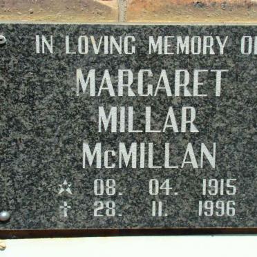 McMILLAN Margaret Miller 1915-1996