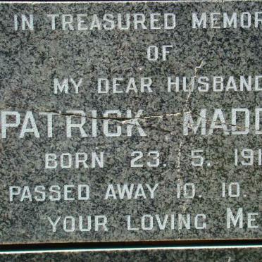 MADDEN Patrick 1913-1992