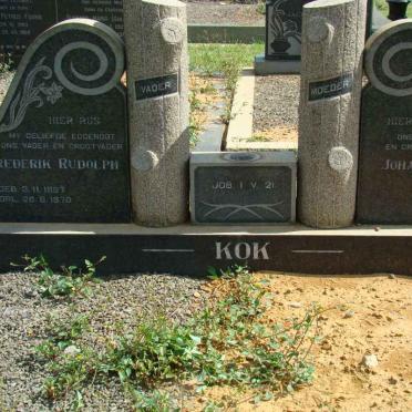 KOK Frederik Rudolph 1887-1978 &amp; Johanna Maria CRONJE 1895-1986