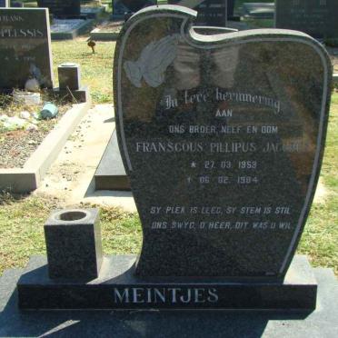 MEINTJES Franscous Pillipus Jacobus 1953-1984